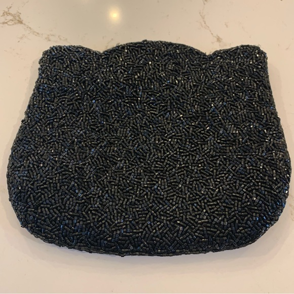 Multicolored Hand Beaded Clutch Purse w/ Hidden Hearts Fully Lined Snap Closure - Picture 7 of 7